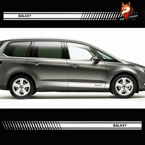 Stylish Car Door Side Sticker Racing Stripe Sticker Auto Sport Styling Vinyl Car Sticker for Ford Galaxy Car Accessories